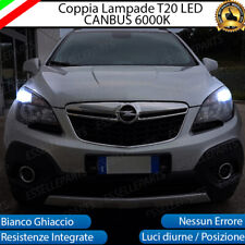 COPPIA LUCI DIURNE DRL LED T20 CANBUS OPEL MOKKA 6000K BIANCO 100% NO ERROR