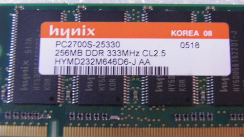 Ram hynix 256mb sodimm ddr - ram,