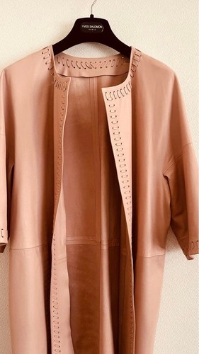 Cappotto pelle rosa - pelle, yves