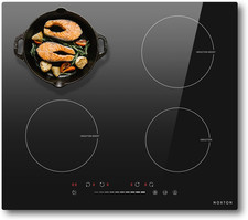 Piano Cottura a Induzione 4 Fuochi, 7200W Piani Cottura Elettrico Domino Incasso