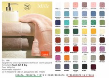 Asciugamano viso e ospite bagno tinta unita 1+1 set spugna Gabel MILLE cotone