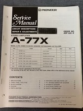 Pioneer A-77X Manuale di