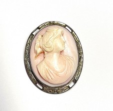 Antico ciondolo spilla cammeo