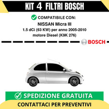 KIT BOSCH 4 Filtri tagliando