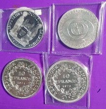 Monete  DUE da 10 Franchi Francesi Argento 900 ,+ 2 50 SCELLINI AUSTRIA (90 GR.)