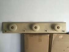 Appendino in legno laccato bianco panna attaccapanni vintage anni 60  