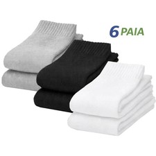 6 Paia Calzini Corti Uomo