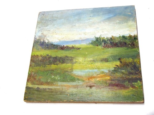 Antico quadro olio - , su