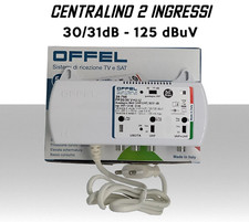 Centralino 2 ingressi 30/31dB regolabile VHF+UHF-UHF filtro 5G offel 26-765
