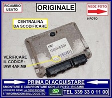 CENTRALINA MOTORE INIEZIONE MARELLI FIAT 600 SEICENTO 1.1 BENZ 01-09 IAW 4AF.M9