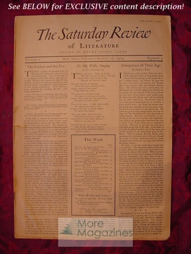 Rare saturday review - saturday, august