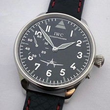 Raro grande orologio da polso militare svizzero IWC Schaffhausen cassa acciaio piloti WW2