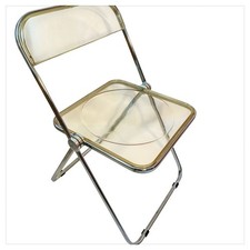 Sedia Pieghevole Vintage Anonima Castelli Plia Giancarlo Piretti 1969 Gialla
