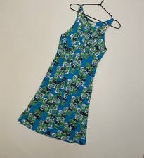 Abito VERSACE COLLECTION senza maniche foderato blu verde stampa vortice...