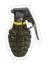 Adesivo granata a mano