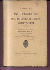 R. CORNELY INTRODUCTIONIS IN S. SCRIPTURAES LIBROS COMPENDIUM 1930 LETHIELLEUX
