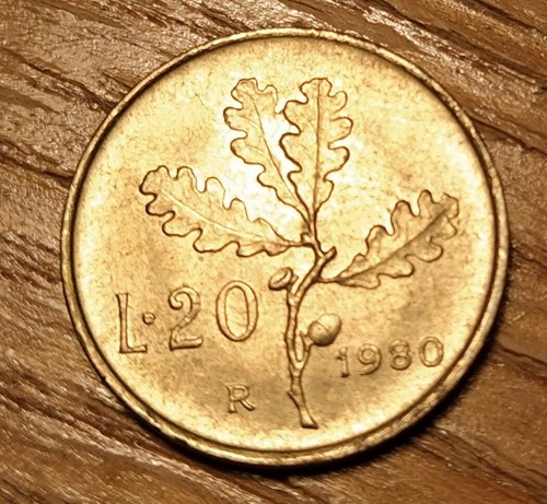Moneta lire del 1980 - moneta,