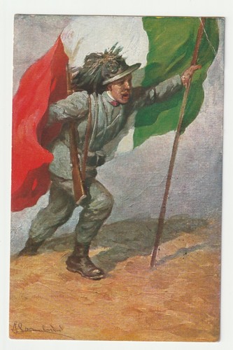 Soldato con bandiera tricolore - con,