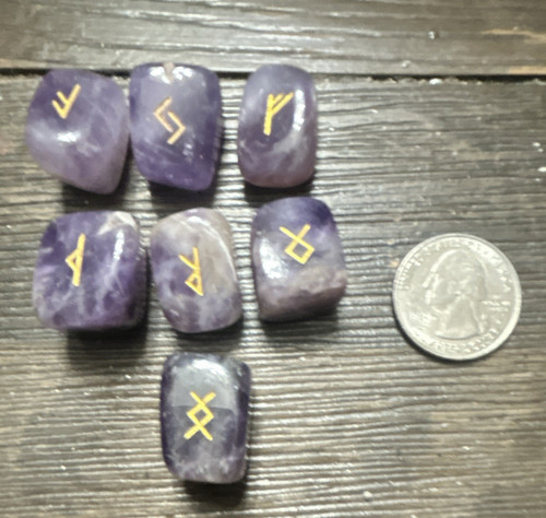 Runa pietra viola set 7 - pietra,