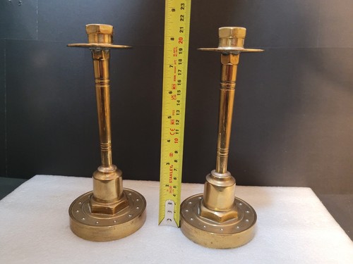 Antique brass candlestick - antique,