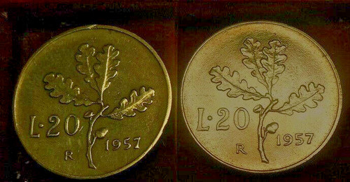 Lire 1957 gambo largo - 20,