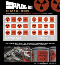 SPACE 1999 EAGLE - 6 DECALCOMANIE CONTENITORE SCORIE NUCLEARI - Sixteen12 e tutti i modelli 12"