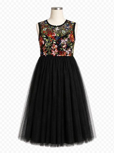 Abito midi soprano nero - abito, 1x