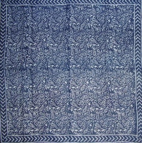 Sciarpa batik cera dabu - dabu, blu