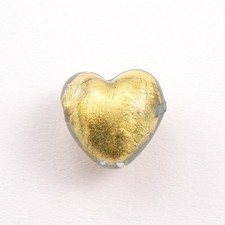 Perla cuore in vetro di Murano