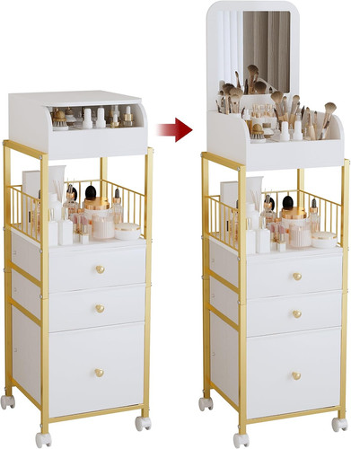 Makeup cart organizer with - makeup,