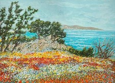 Prospettive a colori Michele Cascella Opera SERIGRAFIA su Carta Dipinto Moderno