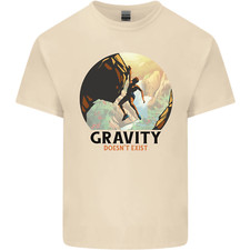 Maglietta T-Shirt In Cotone Per Uomo Rock Climbing Gravity Non Esiste