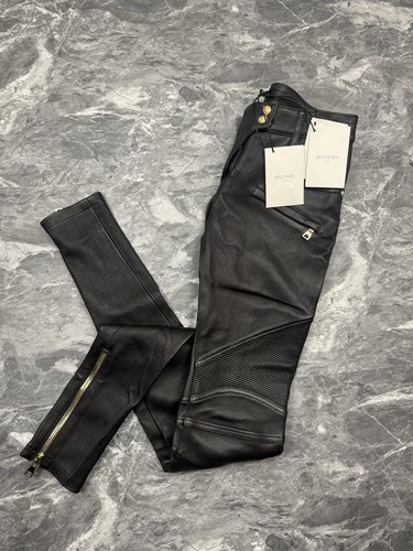 Pantaloni balmain pelle - pantaloni,