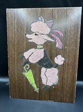 Framed Sand Painting Folk Art