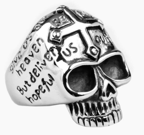 Anello teschio dito argento