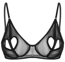 Flirty Bra Sheer Open Hearts
