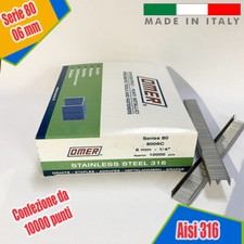 10.000 Punti Metallici Serie 80/6mm Inox AISI 316 - acciaio