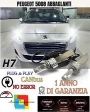 KIT FULL LED PEUGEOT 307 RESTYLING H7 6500K ABBAGLIANTE CANBUS 8000 LUMEN