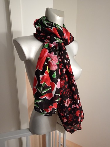 Foulard floreale rettangolare - foulard,