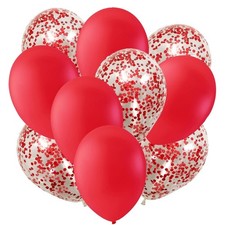 Set di 12 palloncini rossi e