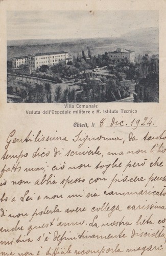 Cartolina chieti villa - cartolina,