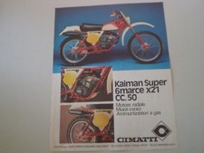 advertising Pubblicità 1978 MOTO CIMATTI KAIMAN SUPER X21 50