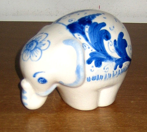 Statuina elefante ceramica - statuina,