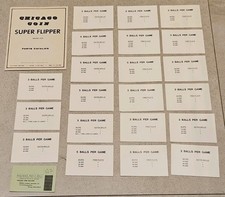 Schemi scivolo monete supplemento Gottlieb Super Spin in ottime condizioni.