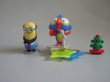 Figurine Personaggi Pappagallo, Minions. Da collezione. Lotto 3pz.