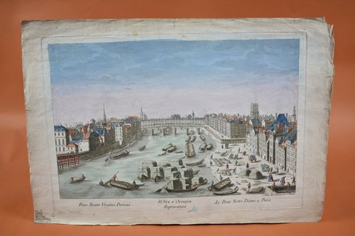 Gravure xviiie vue - vue, d'optique