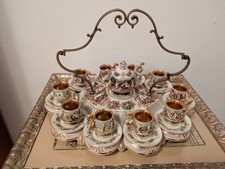 Antico Servizio da caffè in porcellana di capodimonte