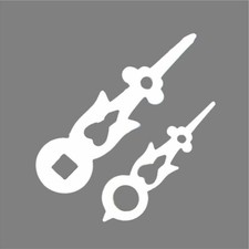 COPPIA LANCETTE IN PLASTICA PER OROLOGI A CUCU ADATTE A QUADRANTI DI 70mm