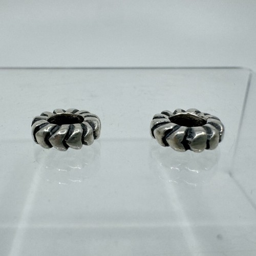 Pair pandora sterling - (2),