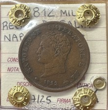 MONETA REGNO D’ITALIA NAPOLEONE I 1 SOLDO 1812 MILANO sigillata BB+ SUBALPINA